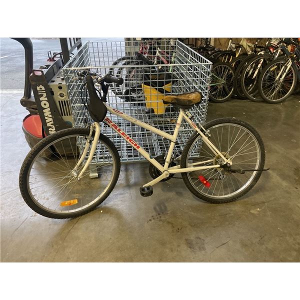 WHITE RAEIGH BIKE W/ NEW SEAT