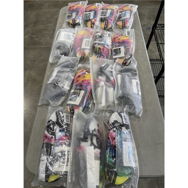 LOT OF WATERSHOES AND PHONE WETBAGS