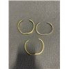 Image 2 : 3 UNMARKED GOLD TONE BANGLES