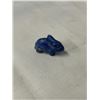 Image 1 : VINTAGE HAND CARVED BLUE LAPIS LAZULI STONE RABBIT MINI ORNAMENT