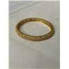 Image 1 : HAND CRAFTED 22K GOLD PLATED BANGLE 2.5" DIAMETER UNMARKED, EXCELLENT CONDITION