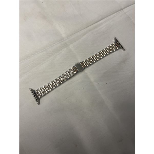 NEW STAINLESS STEEL W/ GOLD APPLE WATCH BRACELET 7" LENGTH