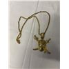 Image 1 : VINTAGE GOLD PLATED PENDANT W/ CHAIN NECKLACE, UNMARKED 26" LENGTH