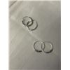 Image 1 : 2 PAIRS OF STERLING SILVER HOOP EARRINGS EACH MARKED 925