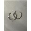 Image 2 : 2 PAIRS OF STERLING SILVER HOOP EARRINGS EACH MARKED 925