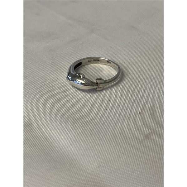 STERLING SILVER DOLPHIN RING MARKED (C) 925 BOMA, SIZE 7.5