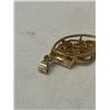 Image 3 : GOLD LAYERED STERLING SILVER W/ AUSTRAILIAN OPAL STONES PENDANT, MARKED 925