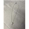 Image 1 : SILVER SWAROVSKI KEY PENDANT W/ CHAIN NECKLACE, BOTH MARKED W/ SWAN