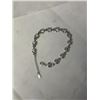 Image 1 : VINTAGE STERLING SILVER W/ TINY STONES BRACELET, MARKED 925 7.5"- 9" LENGTH