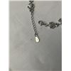 Image 2 : VINTAGE STERLING SILVER W/ TINY STONES BRACELET, MARKED 925 7.5"- 9" LENGTH