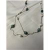 Image 2 : VINTAGE DOUBLE STRAND LENGTH GREEN JADE BEADS AND CULTURED FRESH WATER PEARLS NECKLACE