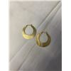 Image 1 : PAIR OF GOLD GUILDED STERLING SILVER HOOP EARINGS MARKED 925