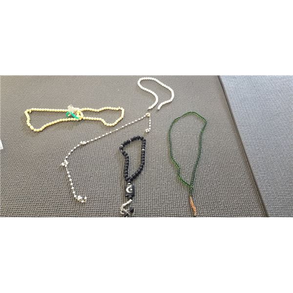 ASSORTED BEADED NECKLACES ETC
