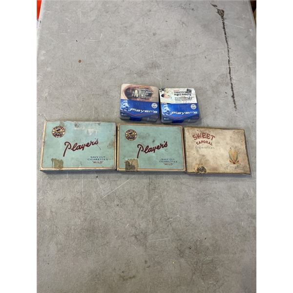 VINTAGE PLAYERS CIGARETTE CONTAINERS