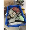 Image 5 : 2 TOTES OF COLLECTIBLES, GLASS ITEMS ETC