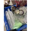 Image 7 : 2 TOTES OF COLLECTIBLES, GLASS ITEMS ETC