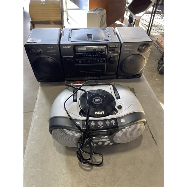 SONY AND RCA VINTAGE BOOMBOXS