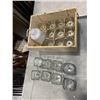 Image 1 : WOOD CRATE OF GLASS DINING CANDLES