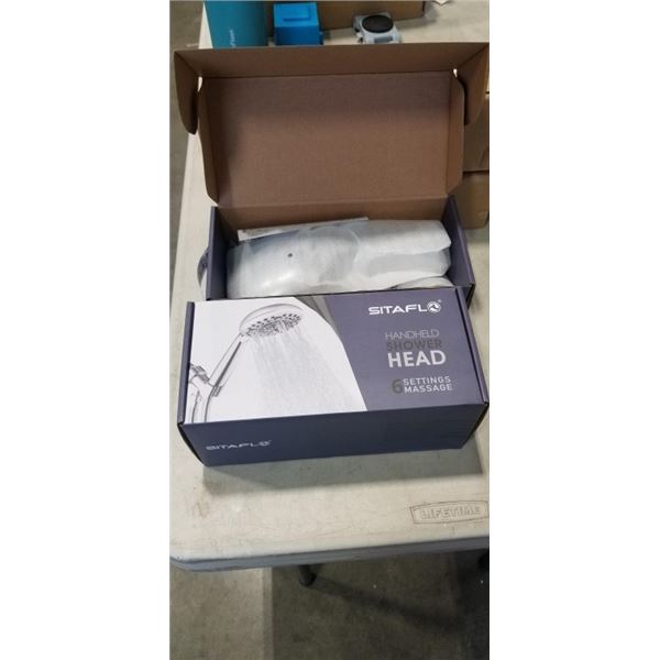 2 NEW SITAFL HANDHELD SHOWER HEADS W/ 6 SETTINGS