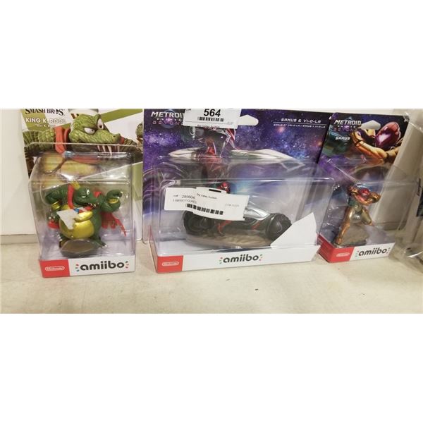 3 AMIIBO FIGURES