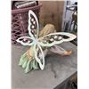 Image 4 : TOTE OF ASSORTED HOME DECOR AND LARGE FAIRY FIGURE