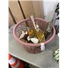Image 5 : TOTE OF ASSORTED HOME DECOR AND LARGE FAIRY FIGURE