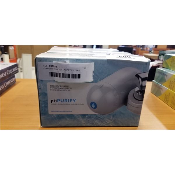 3 PHPURIFY WATER FAUCET FILTERS