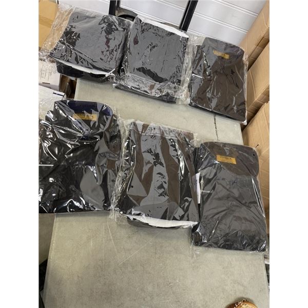 6 NEW BLACK LONGLSEEVER BUTTON DRESS SHIRTS SIZE XXL