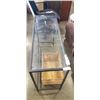 Image 2 : GLASS HALL TABLE AND RATTAN BASKET