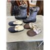 Image 2 : NEW WOMENS SIZE 6 BOOTS AND 2 PAIRS OF SLIPPERS
