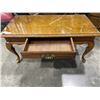 Image 4 : QUEEN ANNE GLASS TOP COFFEE TABLE