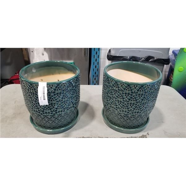PAIR OF CERAMIC PLANTERS