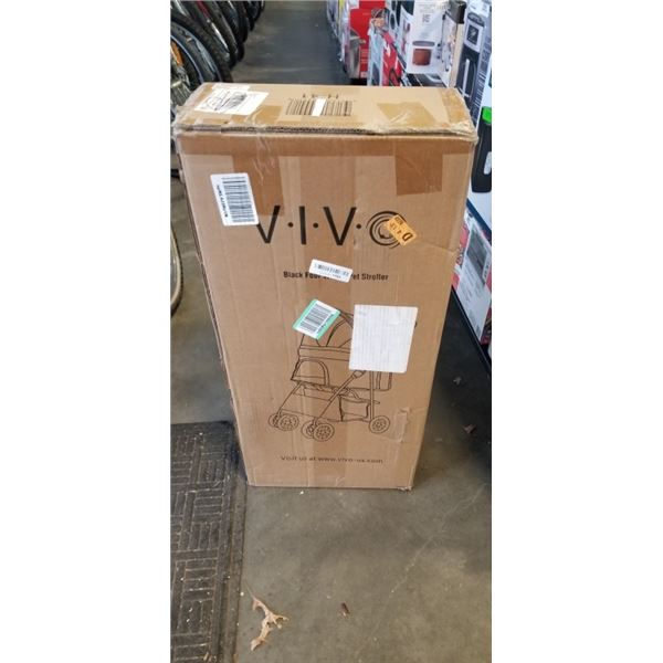 VIVO BLACK FOUR WHEEL PET STROLLER