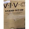 Image 2 : VIVO SLIVER SIT TO STAND SINGLE MONITOR WALL MOUNT WORKSTATION