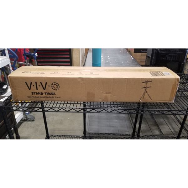 VIVO DARK WALNUT EASEL STUDIO TV STAND