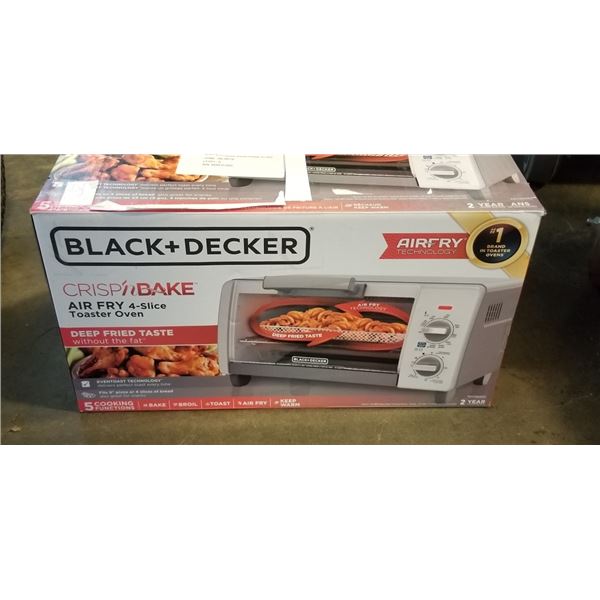 BLACK & DECKER 4-SLICE AIR FRY TOASTER OVEN - TESTED WORKING, RETAIL $179