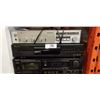 Image 1 : DENON STEREO CASSETTE DECK, PIONEER DVD PLAYER, AND SANYO AMPLIFIER