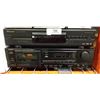 Image 2 : DENON STEREO CASSETTE DECK, PIONEER DVD PLAYER, AND SANYO AMPLIFIER