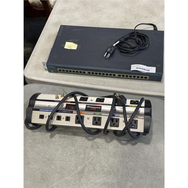 MONSTER HOME THEATRE POWER CENTRE POWER BAR HTS-1000, AND CISCO CATALYST ETHERNET SWITCH
