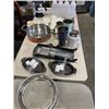 Image 1 : BOX OF MANDOLIN CHEESE GRATER CAST IRON COOKING DISHES AND MORE