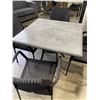 Image 3 : PATIO TABLE  SET WITH 4 STACKING RATTAN CHAIRS