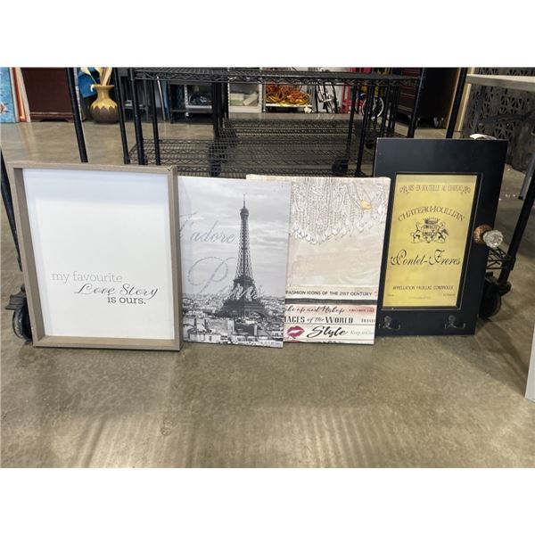 MINI DOOR COAT RACK AND DECORATIVE WALL ART