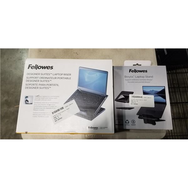 FELLOWES DESIGNER SUITES LAPTOP RISER AND FELLOWES BREYTA LAPTOP STAND