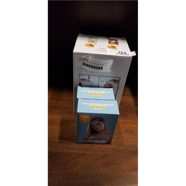 NEW MUSIC BOX AND 2 NEW WIRELESS EARBUDS