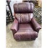 Image 1 : BURGUNDY LEATHER LAZY BOY RECLINER CHAIR