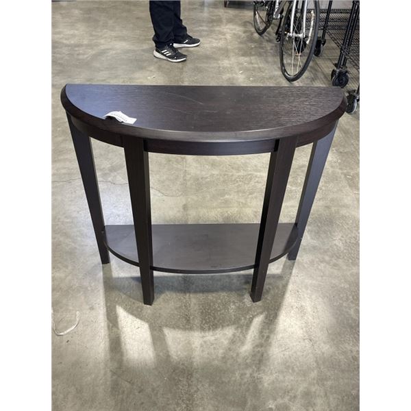 MODERN HALL TABLE, DARK FINISH