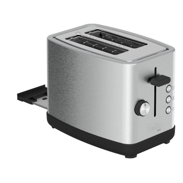 BELLAPRO 2 SLICE STAINLESS TOASTER - TESTED WORKING, RETAIL $99