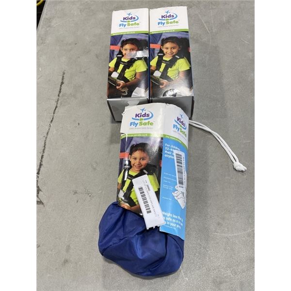 LOT OF 3 FLYSAFE KIDS AIRPLANE SAFETY HARNESS
