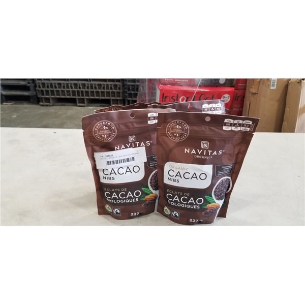 LOT OF 4 BAGS OF  NEW NAVITAS ORGANIC CACAO NIBS