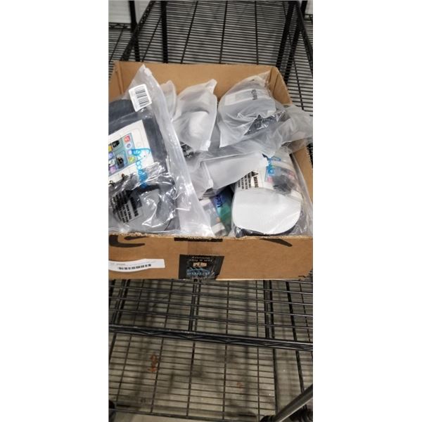 LOT OF VARIOUS WATER SHOES AND WET BAGS